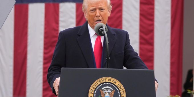 Trump macht seine Drohung war. Trump macht seine Drohung war.