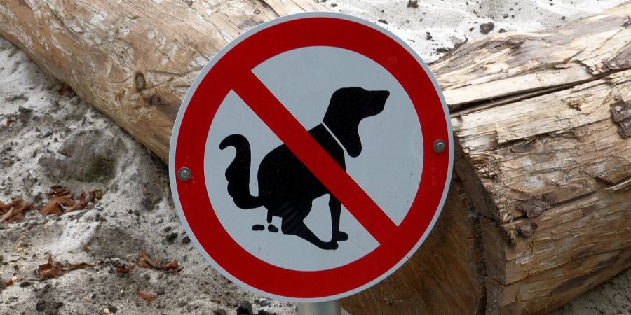 Schild Hundeverschmutzung Symbol