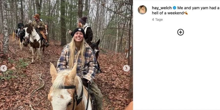 Haliey Welch auf Pferd