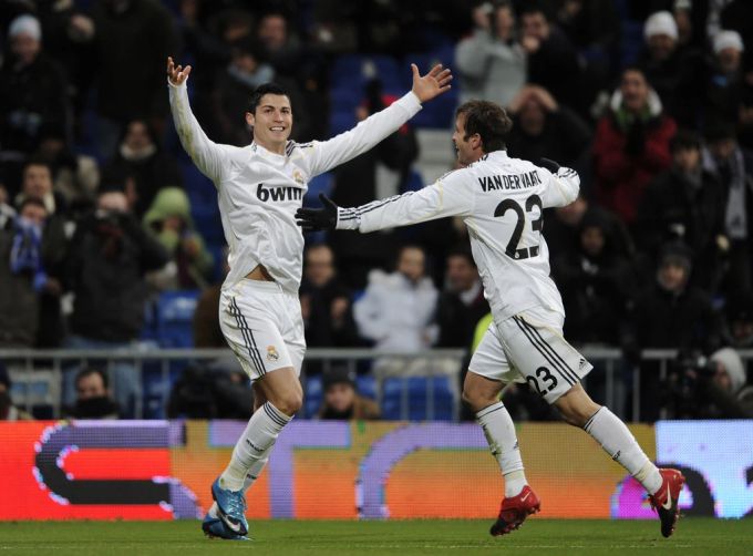 Cristiano Ronaldo und Rafael van der Vaart bei Real Madrid. Ronaldo van der Vaart