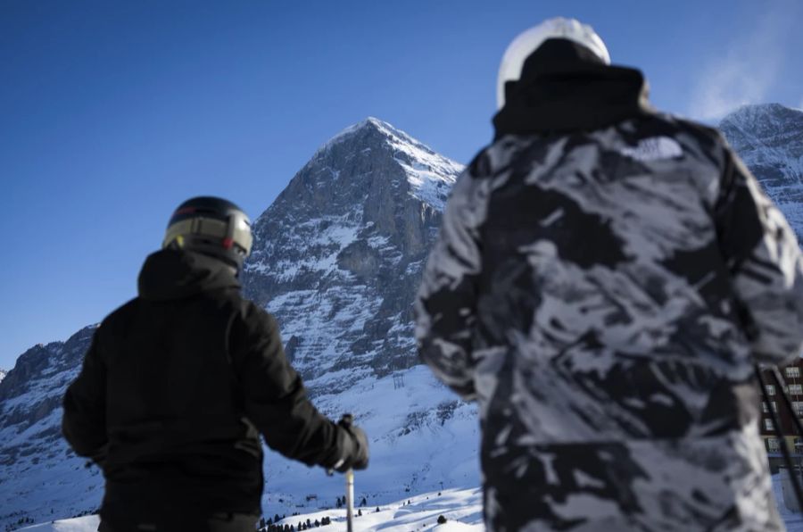 Die Eigernordwand ist diese Woche gut zu sehen.