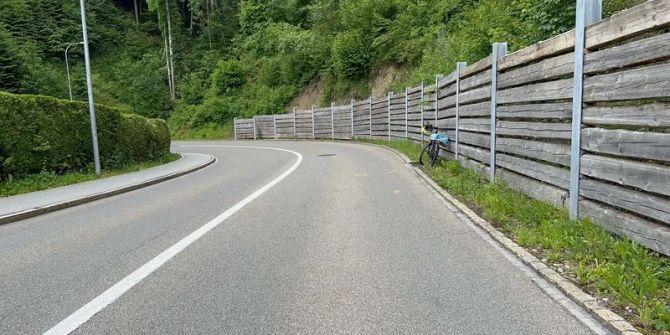 Unfallstelle in Walzenhausen.