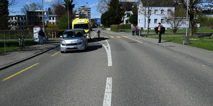 Unfallstelle in Niederuzwil. Unfallstelle in Niederuzwil.