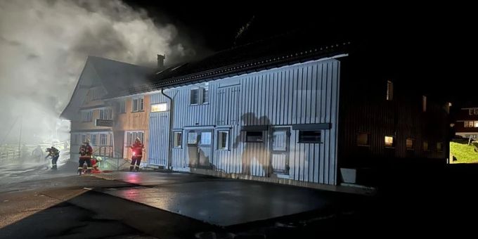Hoher Sachschaden - Brand eines Restaurants in Urnäsch AR