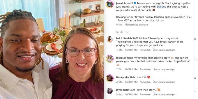 Jamal Hinton und Wanda Dench feiern Thanksgiving zusammen - alles wegen einer SMS. Thanksgiving SMS