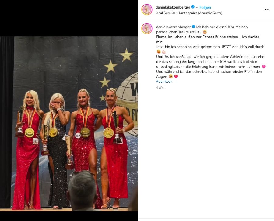 Daniela Katzenberger hat den zweiten Platz im Qualifikations-Wettbewerb gemacht.