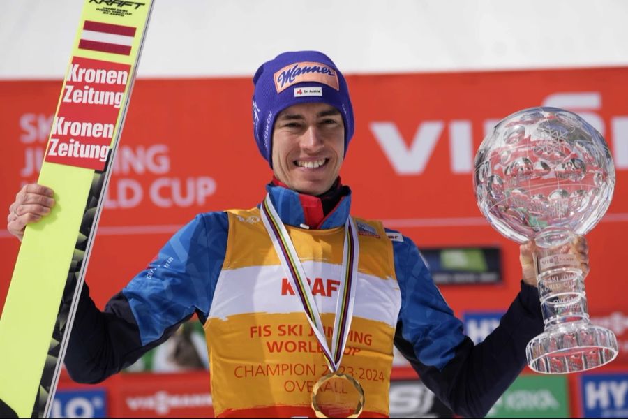 Stefan Kraft Siegerehrung Skispringen