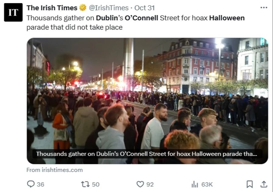 Halloween Dublin Fake Parade