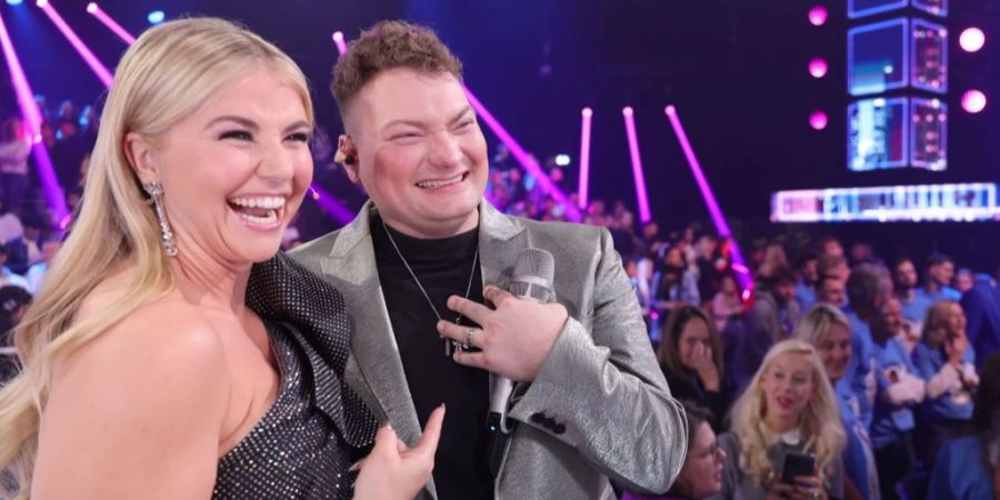 Beatrice Egli bei ihrem letzten Auftritt im «DSDS»-Finale mit Sieger Christian Jährig.