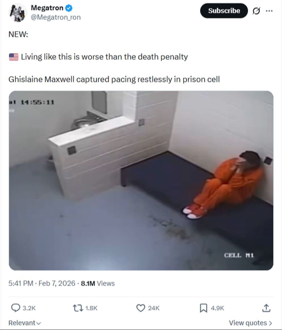 Seit 2022 verbüsst Ghislaine Maxwell ihre Haftstrafe.