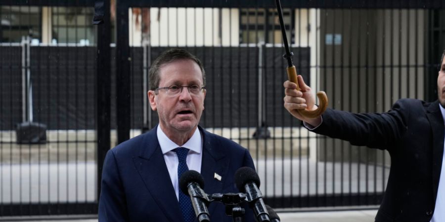Israels Staatspräsident Isaac Herzog bei einem Besuch in Australien. Foto: Rick Rycroft/AP/dpa/Archivbild