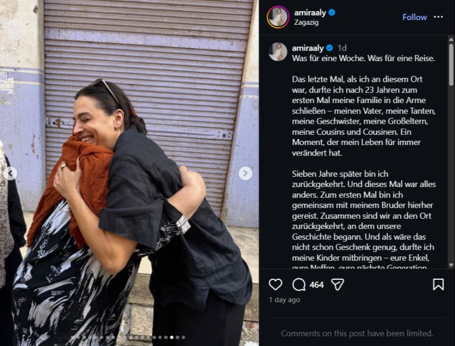 Die Moderatorin nahm ihre beiden Söhne, ihren Bruder Hirma sowie ihren Vater mit auf eine emotionale Familienreise zu ihren Wurzeln.