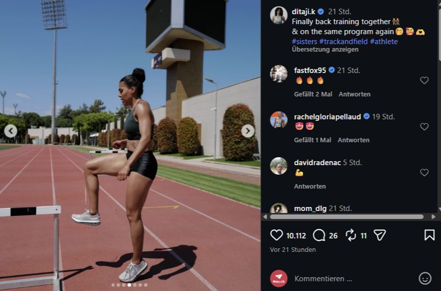 Mujinga Kambundji macht nach der Geburt ihres Sohnes wieder voll mit.