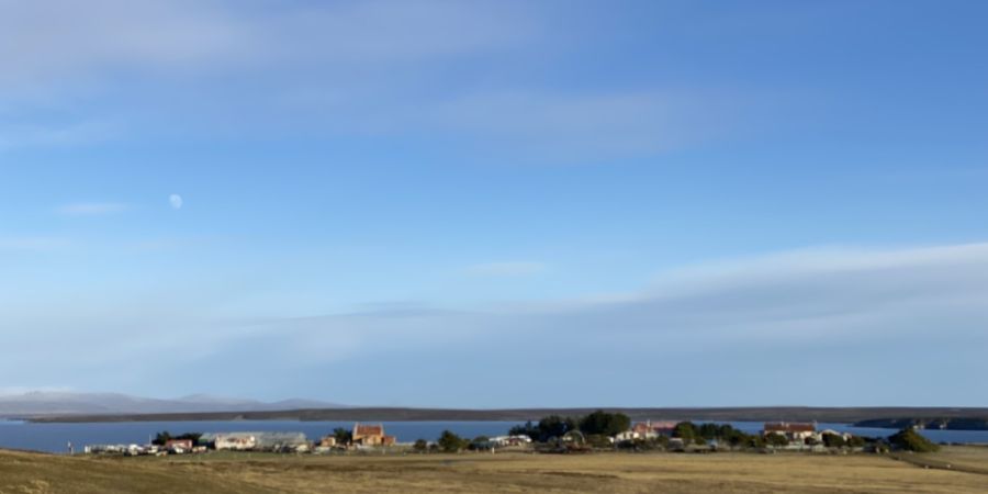 ARCHIV - Die Horseshoe Bay auf den Falklandinseln (Archivbild). Foto: Benedikt von Imhoff/dpa