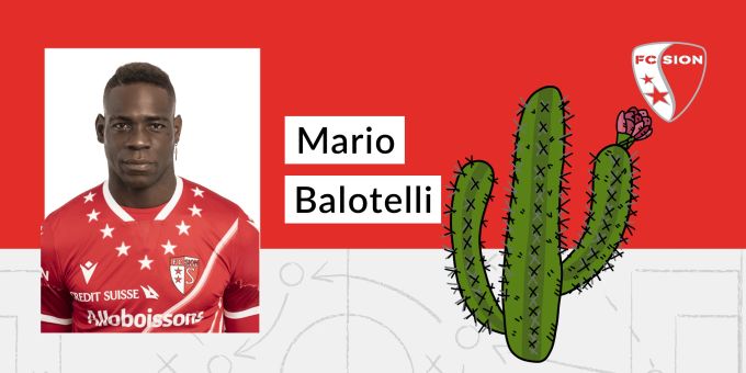 Mario Balotelli kriegt für seinen Mittelfinger den Kaktus. Balotelli