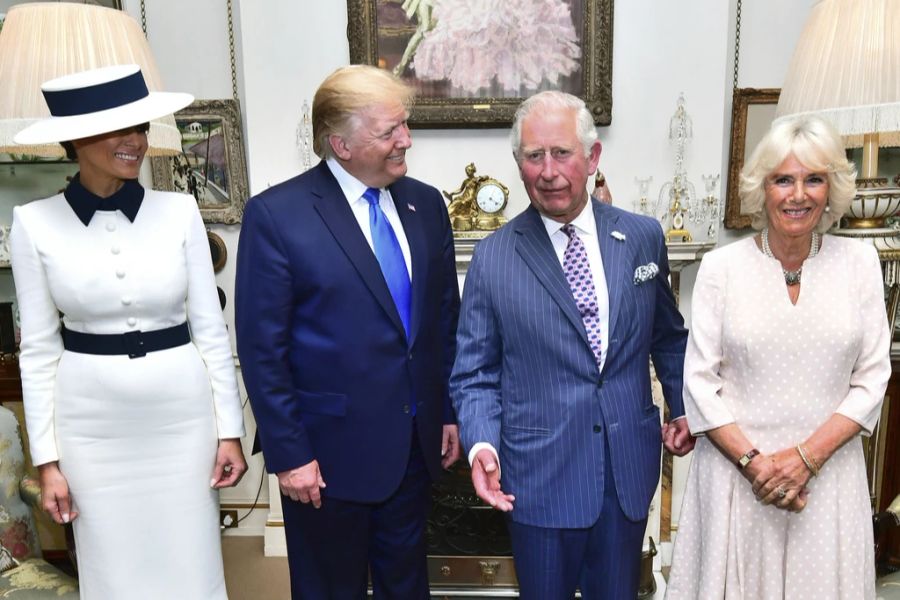 Melania Trump, Donald Trump, Charles und Camilla im Jahr 2019.