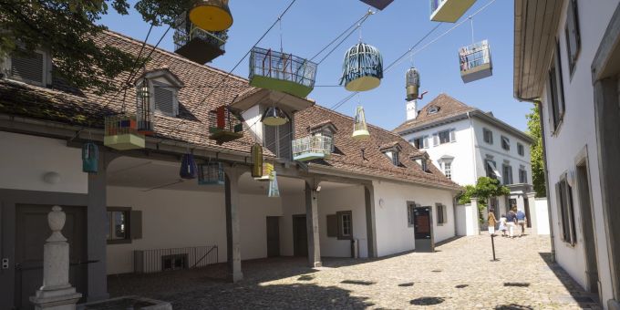 Der Innenhof des Kunst Raum Riehen. Der Innenhof des Kunst Raum Riehen.