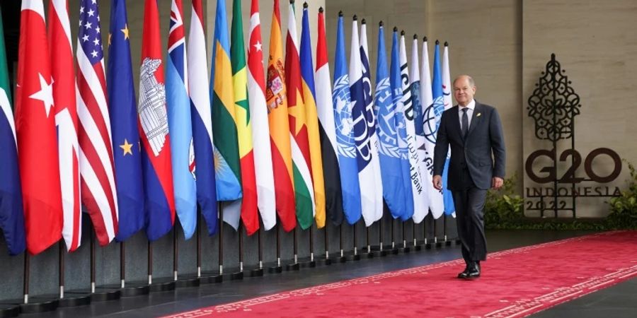 Bundeskanzler Olaf Scholz in Nusa Dua auf Bali