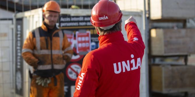 Unia Bauarbeiter Streik