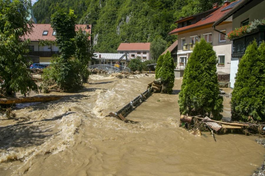 Überschwemmungen Slowenien