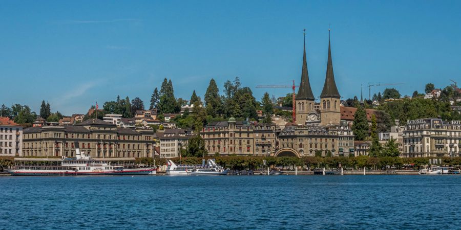 Aussicht auf die Stadt Luzern vom Europaplatz.