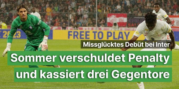 Gegen Salzburg - Sommer kassiert bei Debüt für Inter drei Gegentore Gegen Salzburg - Sommer kassiert bei Debüt für Inter drei Gegentore