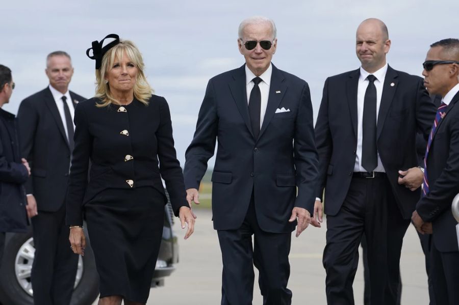 Joe und Jill Biden nach der Beerdigung von Queen Elizabeth im September 2022.