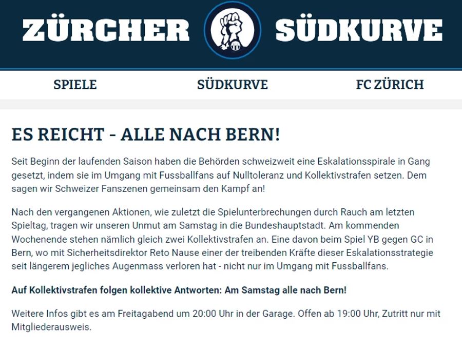 ... die FCZ-Südkurve ...