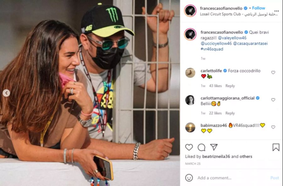 Valentino Rossi Francesca Novello