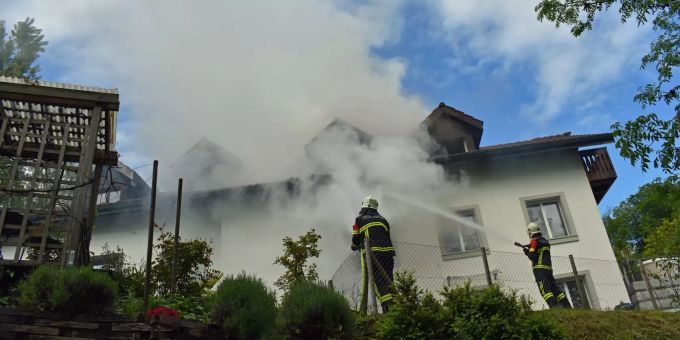 In Hitzkirch LU hat ein Haus gebrannt. hausbrand hitzkirch lu