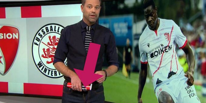 «Chäfig offe!» - SRF-Studer moderiert mit offenem Hosenladen