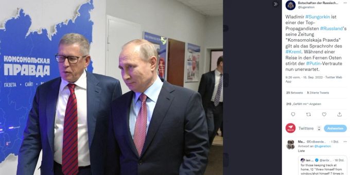 Wladimir Sungorkin (†68) war ein Verbündeter von Wladimir Putin. Ukraine-Krieg