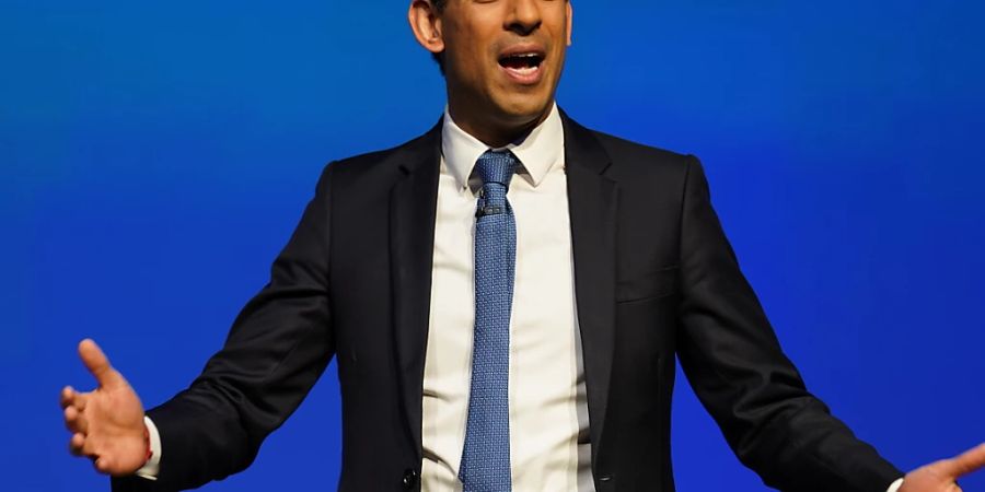 «Mit unseren neuen Gesetzen werden wir zugunsten der Mehrheit gegen die Minderheit durchgreifen»: der britische Premier Rishi Sunak. Foto: Andrew Milligan/PA Wire/dpa