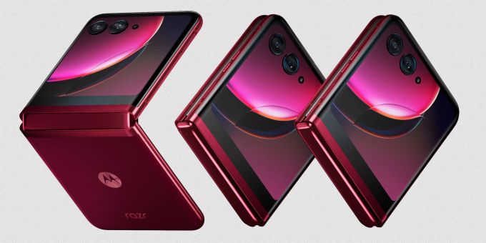 Magenta-Falter: Das Razr 40 Ultra bietet Motorola aber auch in den Farben Schwarz und Türkis an. Magenta-Falter: Das Razr 40 Ultra bietet Motorola aber auch in den Farben Schwarz und Türkis an.