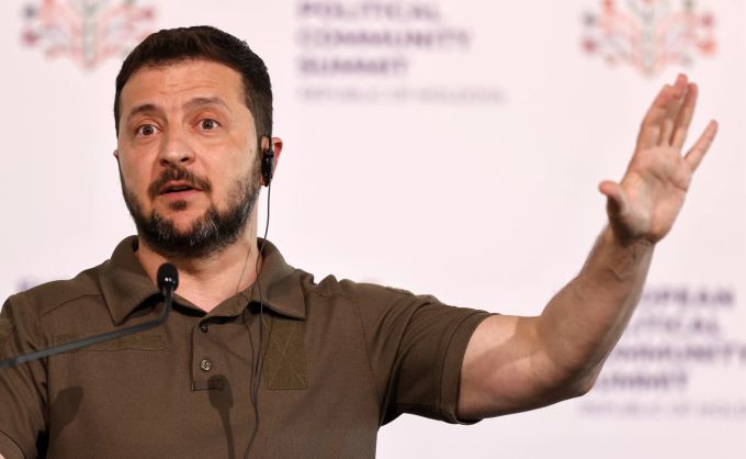 Der ukrainische Präsident Wolodymyr Selenskyj. Ukraine Krieg