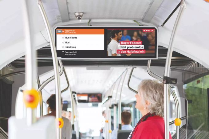 passengertv zeigt redaktionielle Inhalte und Werbung im öffentlichen Verkehr. passengertv