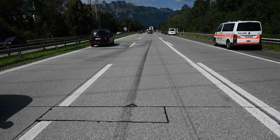 Buchs: Unfall auf der Autobahn