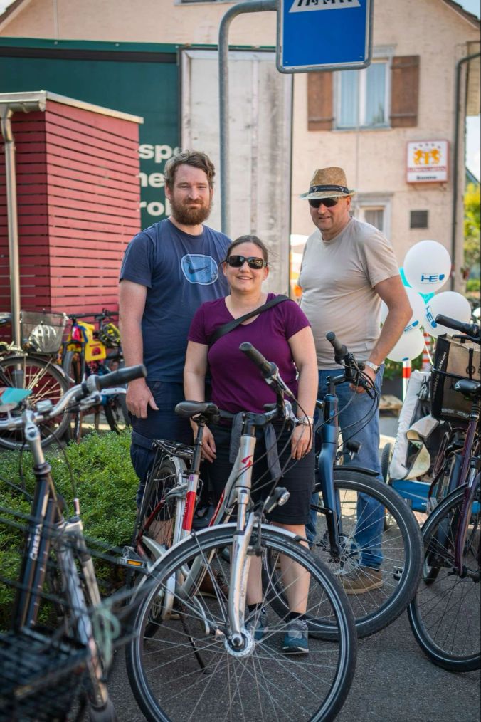 Jérôme aus Mörschwil und Sabrina und Marcel aus Horn hatten keinen weiten Weg ans Slowup.