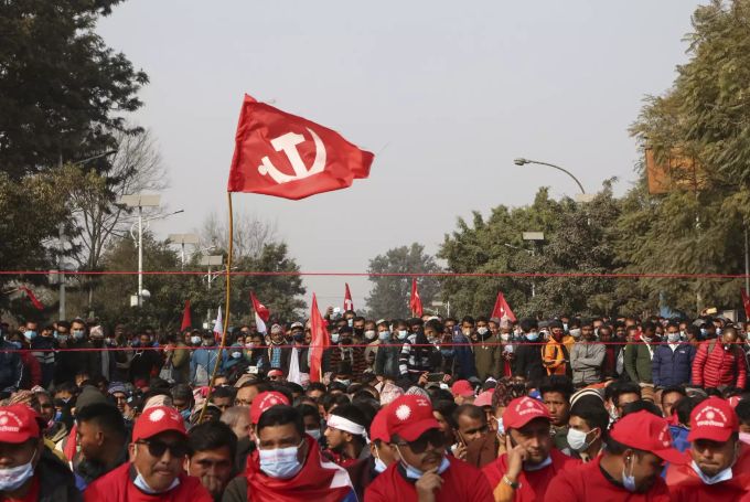 Zehntausende Menschen demonstrieren in Nepal. Nepal Politics