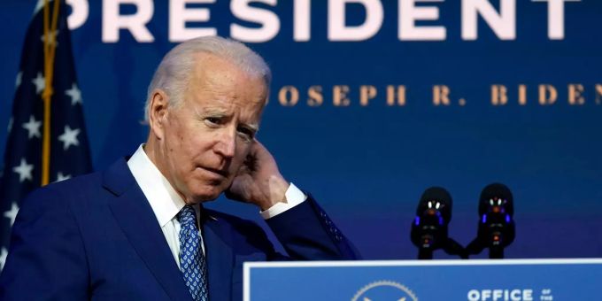 Joe Biden an einem Auftritt. Der gewählte US-Präsident Joe Biden