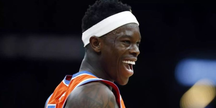 Freut sich auf die Lakers: Dennis Schröder. Foto: Michael Dwyer/AP/dpa