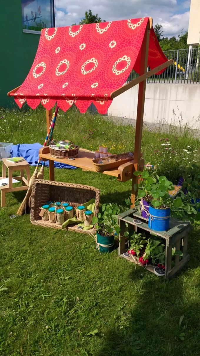 Der Märit der Basisstufe im Sommer 2019, André Lanz ist Klassengötti André Lanz Rubigen