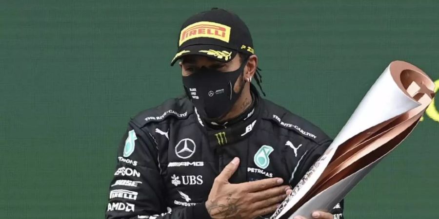 Auf Kurs Richtung Rekordweltmeister: Lewis Hamilton. Foto: Ozan Kose/POOL AFP/AP/dpa