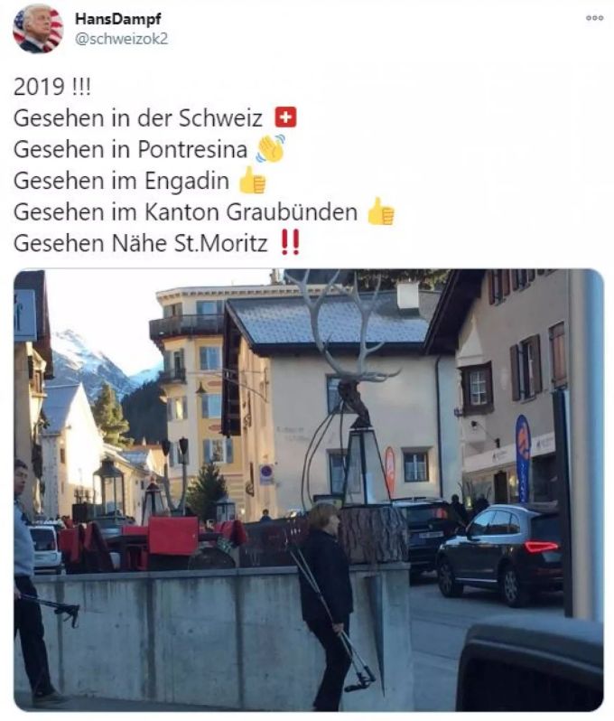 Seit Jahren geniesst Angela Merkel ihre Weihnachtsferien in Pontresina GR – so etwa wie hier im Dezember 2019. Angela Merkel Pontresina GR