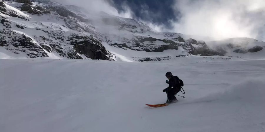 Ein Freerider am Titlis.