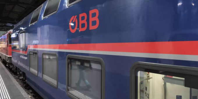 Ein Nightjet der ÖBB (Österreichische Bundesbahnen). streik