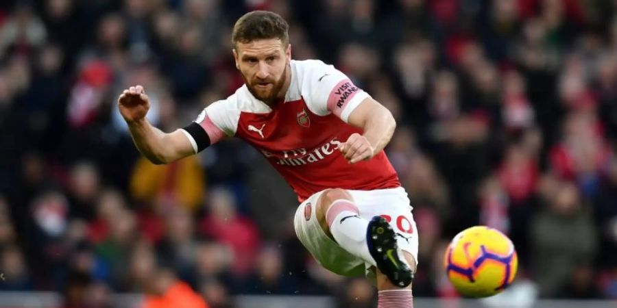 Der Vertrag von Shkodran Mustafi beim FC Arsenal läuft im Sommer aus. Foto: Dominic Lipinski/PA Wire/dpa