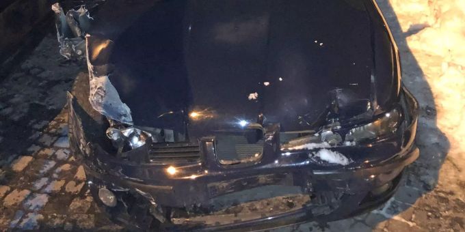 Die Autofahrerin wurde beim Unfall nicht verletzt.