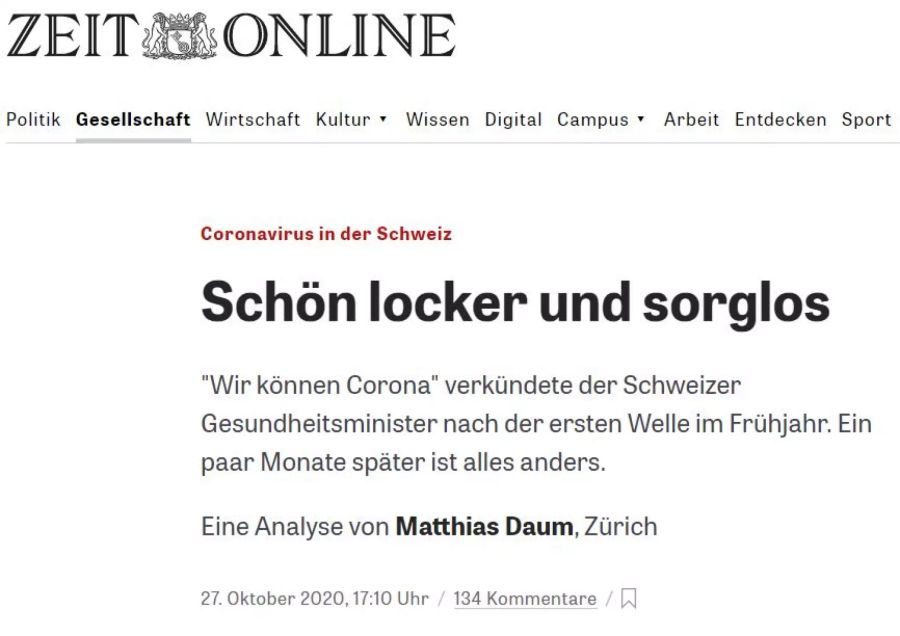 Coronavirus Zeit online