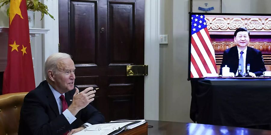 US-Präsident Joe Biden und der chinesische Staatspräsident Xi Jinping besprechen per Videokonferenz zahlreiche Themen, darunter die Lage in Taiwan.